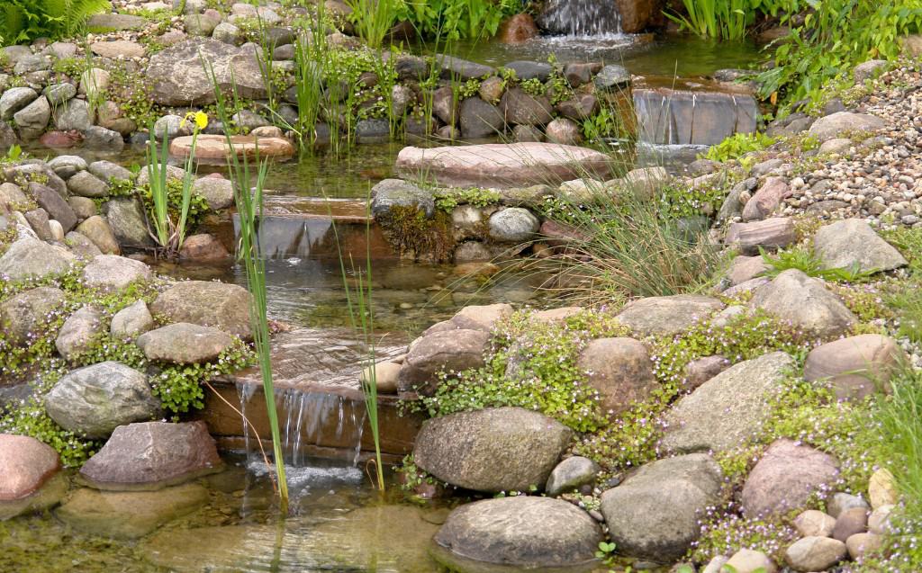 Pond Edge Design - Pond Waterfall